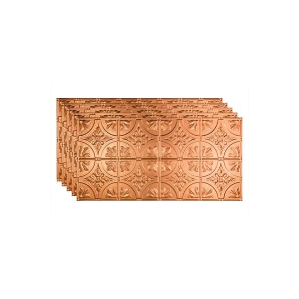 Acoustic Ceiling Products Fasade Traditional Syle # 2 - 48-3/8" x 24-3/8" PVC Glue Up Tile in Polished Copper - PG5125 - main